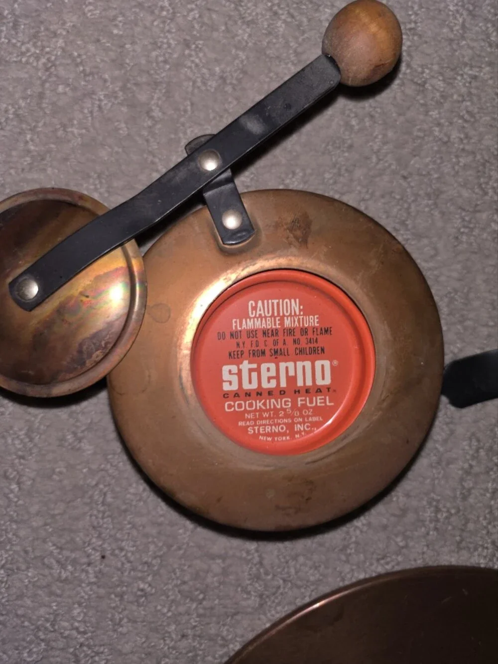 Vintage 1970s Copper Fondue Pot Set